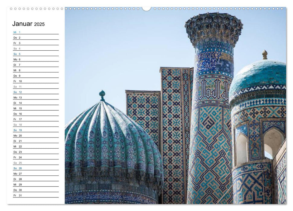 Usbekistan - Faszinierende Architektur entlang der Seidenstraße (CALVENDO Premium Wandkalender 2025)