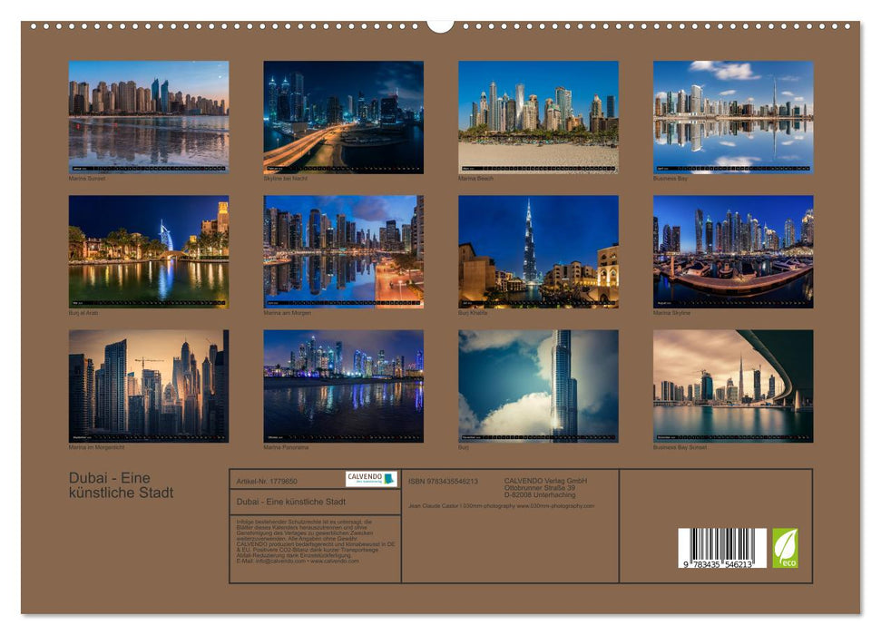 Dubai - Eine künstliche Stadt (CALVENDO Premium Wandkalender 2025)