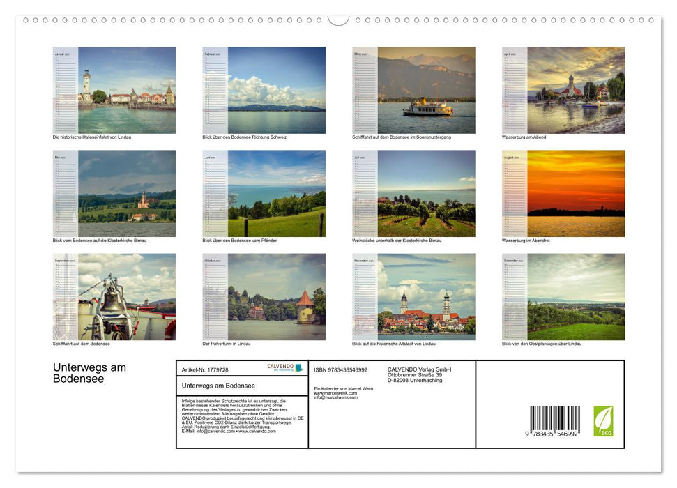 Unterwegs am Bodensee (CALVENDO Premium Wandkalender 2025)