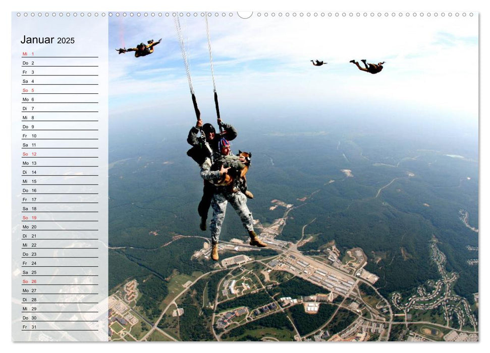 Fallschirmspringer. Absprung der U.S. Navy Seals (CALVENDO Wandkalender 2025)