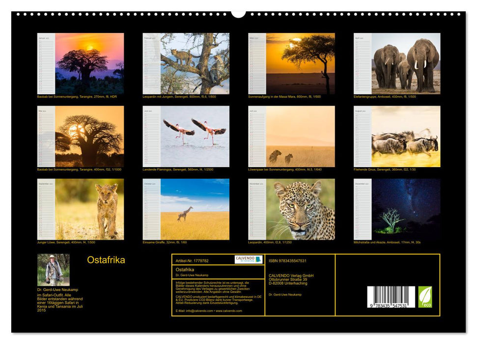 Ostafrika (CALVENDO Premium Wandkalender 2025)