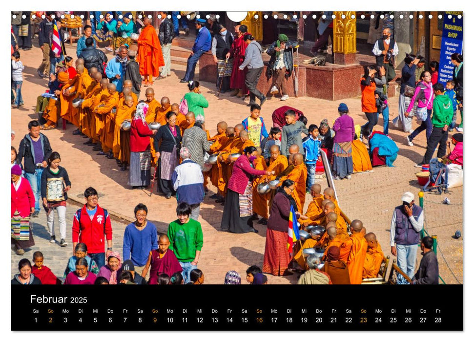 Nepal - In den Straßen von Kathmandu (CALVENDO Wandkalender 2025)