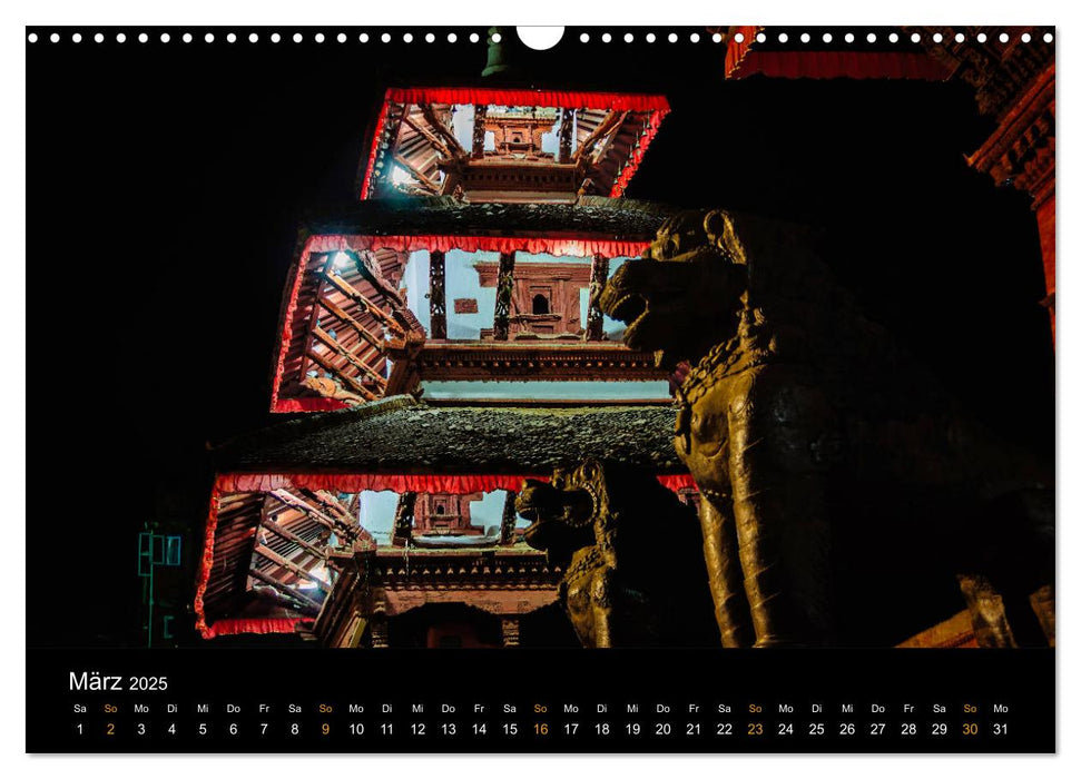 Nepal - In den Straßen von Kathmandu (CALVENDO Wandkalender 2025)