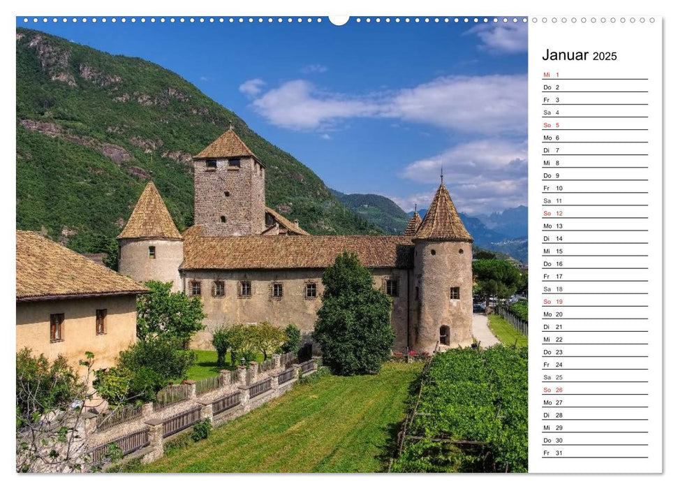 Bozen - Tiroler Tradition mit mediterranem Charme (CALVENDO Wandkalender 2025)