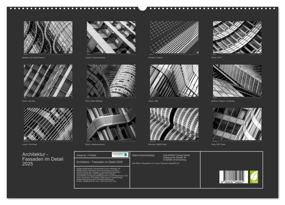 Architektur - Fassaden im Detail 2025 (CALVENDO Premium Wandkalender 2025)