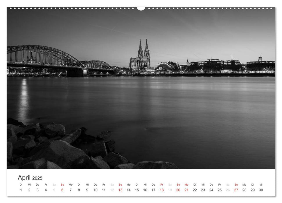 Köln - monochrome Ansichten (CALVENDO Wandkalender 2025)