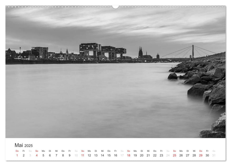 Köln - monochrome Ansichten (CALVENDO Wandkalender 2025)