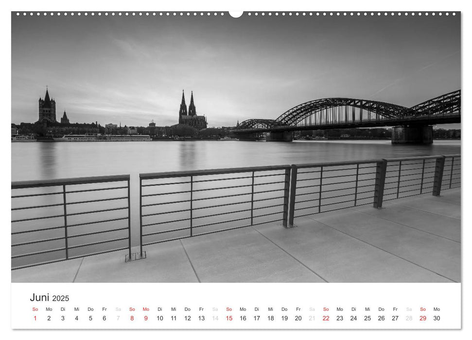 Köln - monochrome Ansichten (CALVENDO Wandkalender 2025)