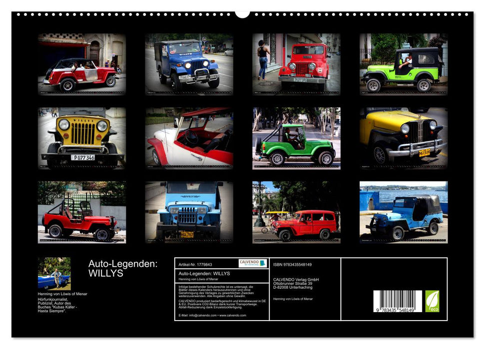 Auto-Legenden: WILLYS (CALVENDO Premium Wandkalender 2025)