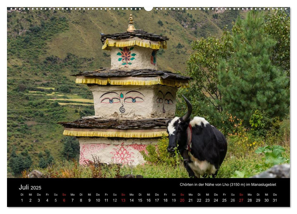 Buddhistische Chörten im Himalaya (CALVENDO Premium Wandkalender 2025)