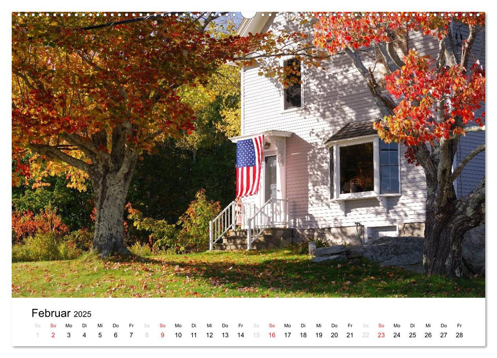 New England - 12 Monate Indian Summer (CALVENDO Premium Wandkalender 2025)