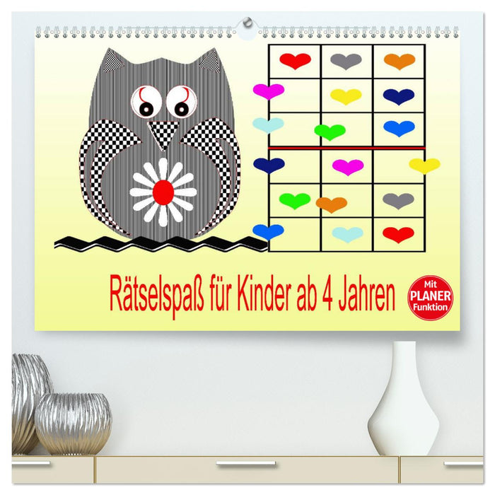 Rätselspaß für Kinder ab 4 Jahren (CALVENDO Premium Wandkalender 2025)