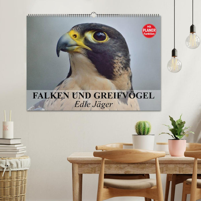 Falken und Greifvögel - Edle Jäger (CALVENDO Wandkalender 2025)