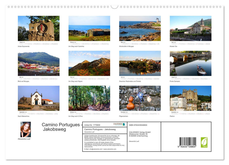 Camino Portugues - Jakobsweg (CALVENDO Premium Wandkalender 2025)