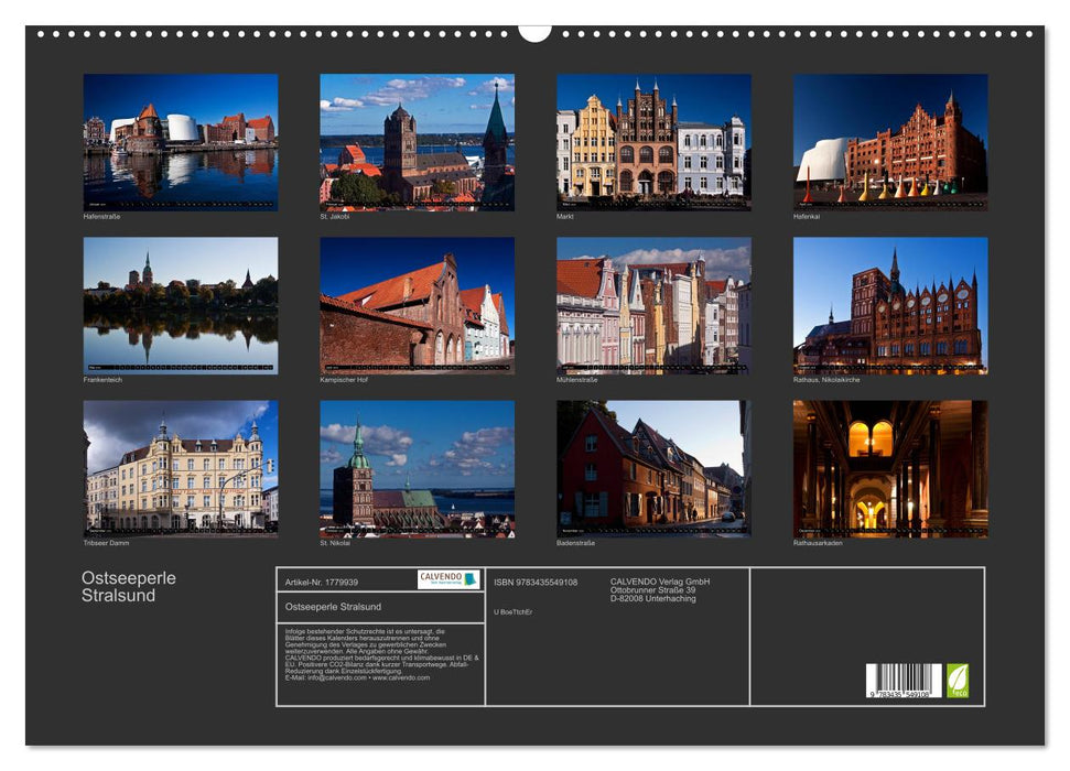 Ostseeperle Stralsund (CALVENDO Wandkalender 2025)
