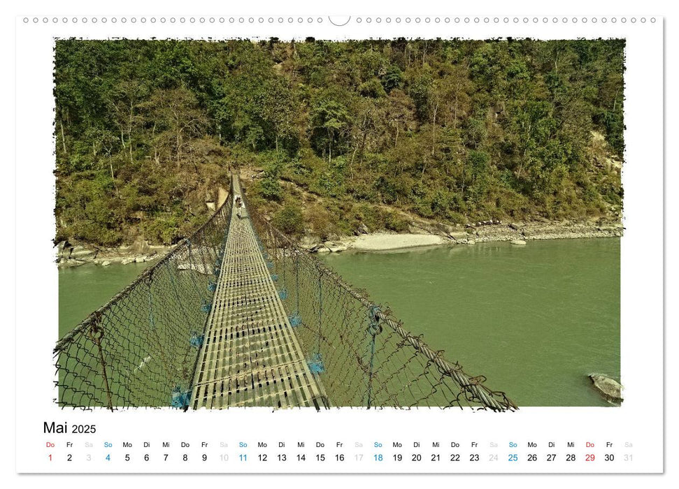 NEPAL GREAT HIMALAYA TRAIL - KULTUR ROUTE (CALVENDO Premium Wandkalender 2025)