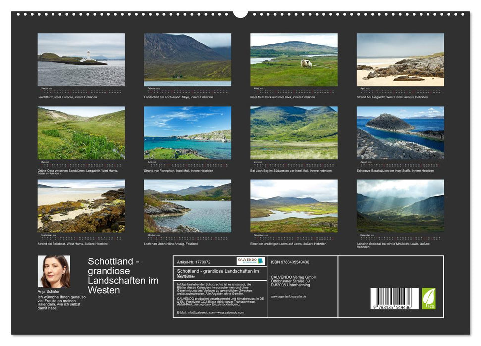 Schottland - grandiose Landschaften im Westen (CALVENDO Premium Wandkalender 2025)