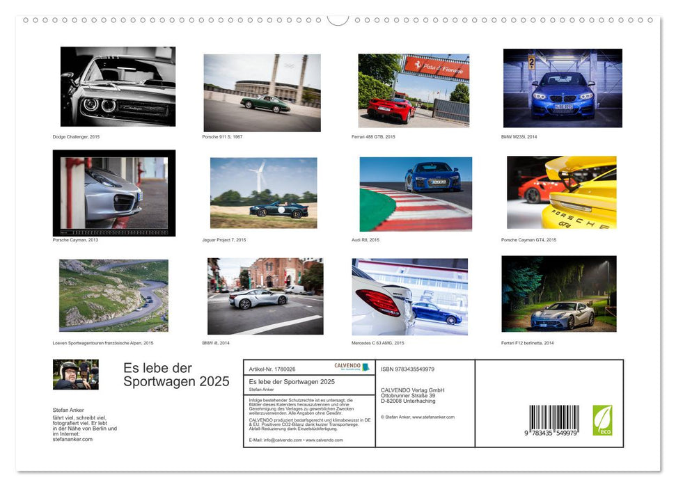 Es lebe der Sportwagen 2025 (CALVENDO Premium Wandkalender 2025)