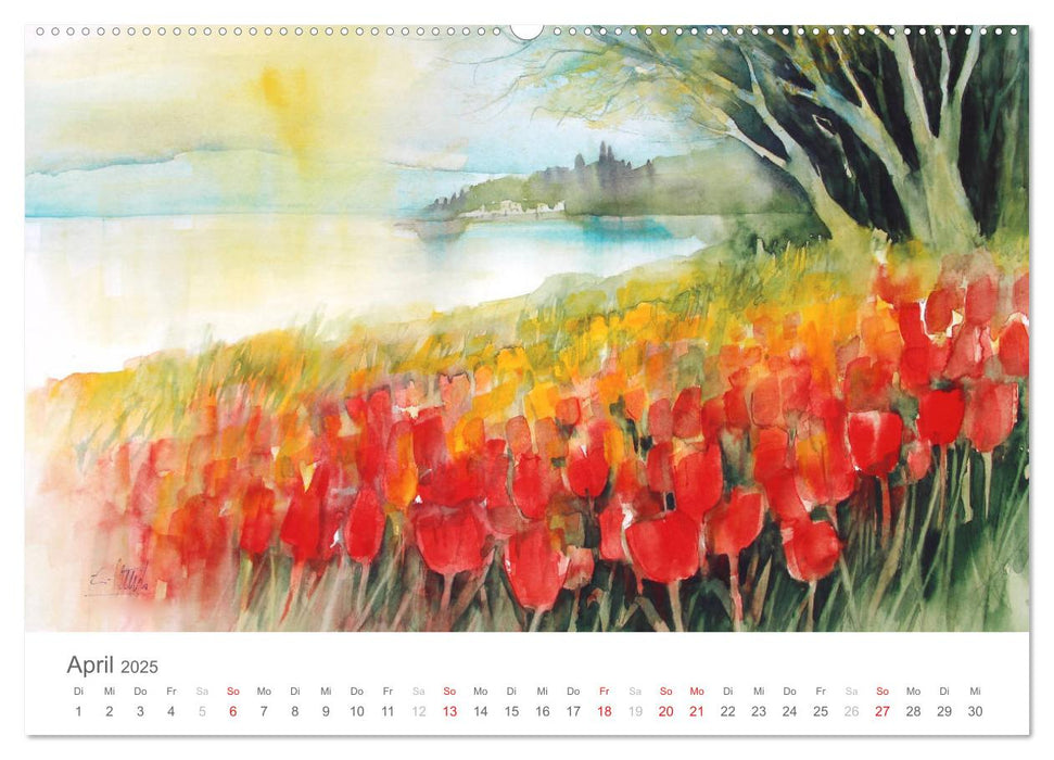 Faszination Aquarell - Eckard Funck (CALVENDO Premium Wandkalender 2025)