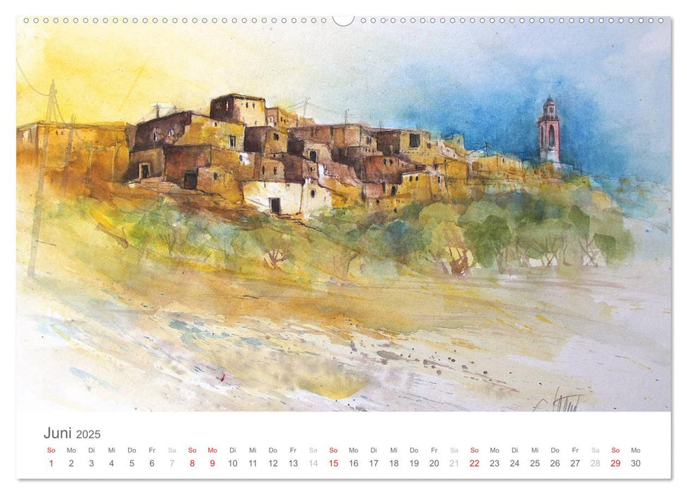 Faszination Aquarell - Eckard Funck (CALVENDO Premium Wandkalender 2025)