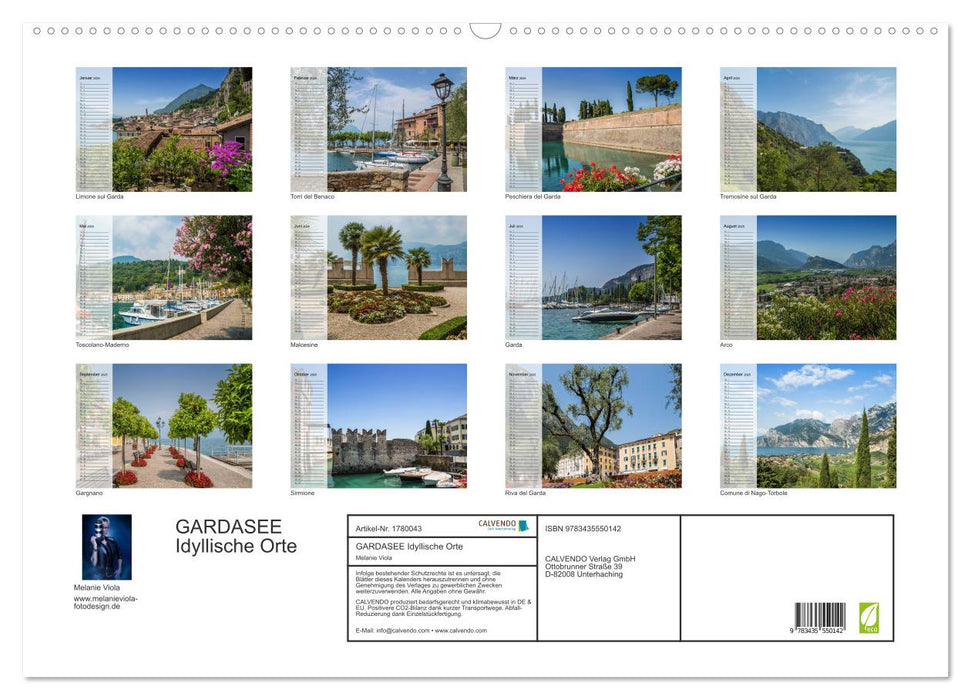 GARDASEE Idyllische Orte (CALVENDO Wandkalender 2025)