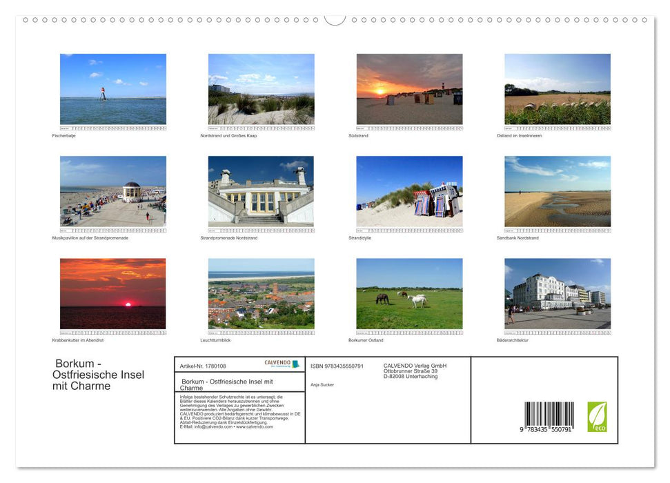 Borkum - Ostfriesische Insel mit Charme (CALVENDO Premium Wandkalender 2025)