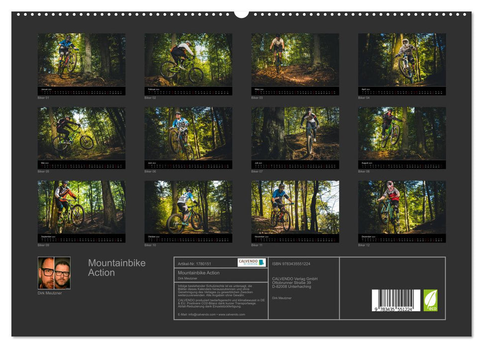 Mountainbike Action (CALVENDO Premium Wandkalender 2025)