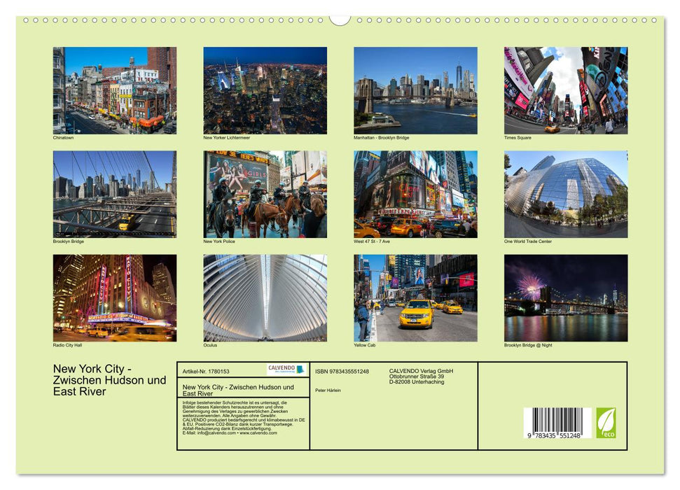 New York City - Zwischen Hudson und East River (CALVENDO Premium Wandkalender 2025)