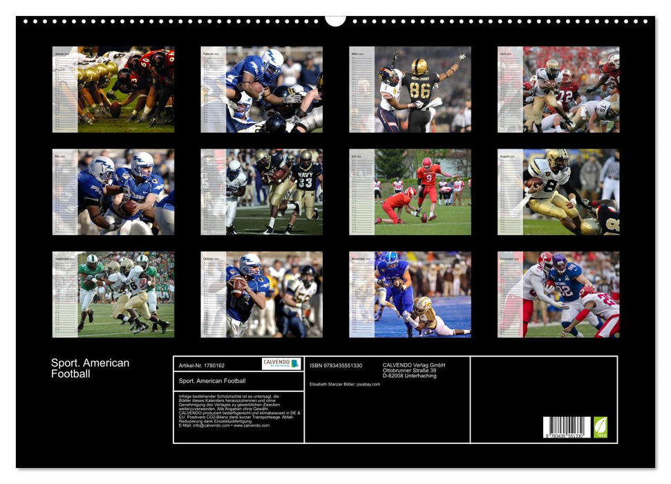 Sport. American Football (CALVENDO Wandkalender 2025)