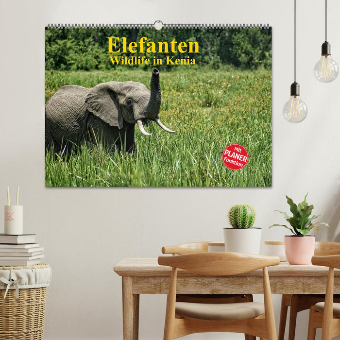 Elefanten . Wildlife in Kenia (CALVENDO Wandkalender 2025)