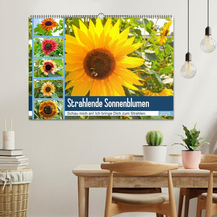 Strahlende Sonnenblumen (CALVENDO Wandkalender 2025)