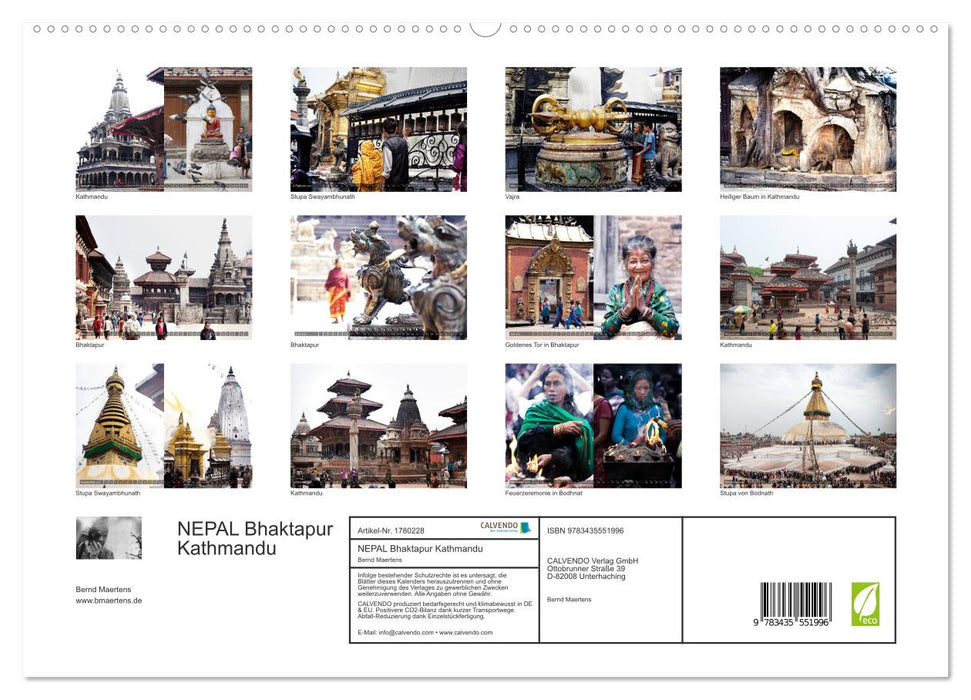 NEPAL Bhaktapur Kathmandu (CALVENDO Premium Wandkalender 2025)