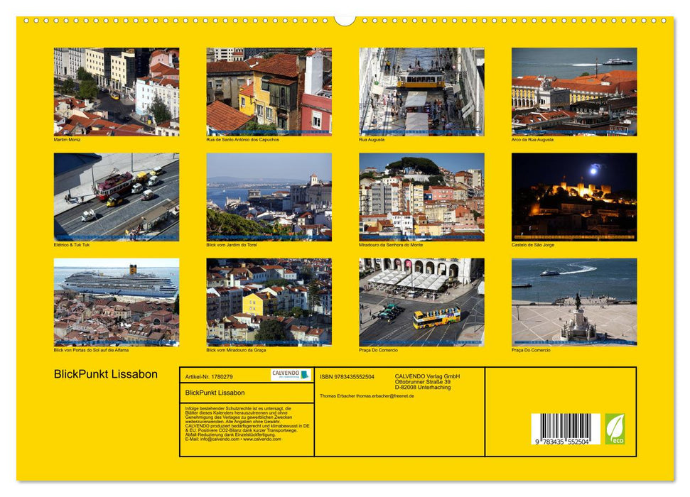 BlickPunkt Lissabon (CALVENDO Premium Wandkalender 2025)