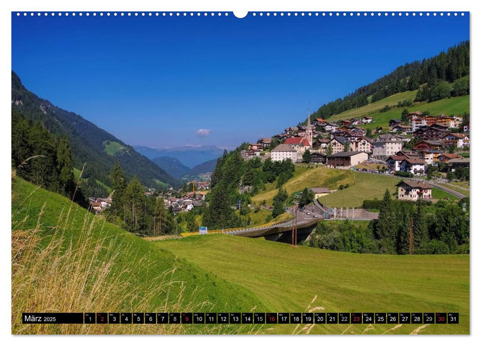 Das Grödner Tal - Im Herzen der Dolomiten (CALVENDO Premium Wandkalender 2025)