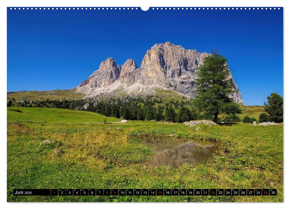 Das Grödner Tal - Im Herzen der Dolomiten (CALVENDO Premium Wandkalender 2025)