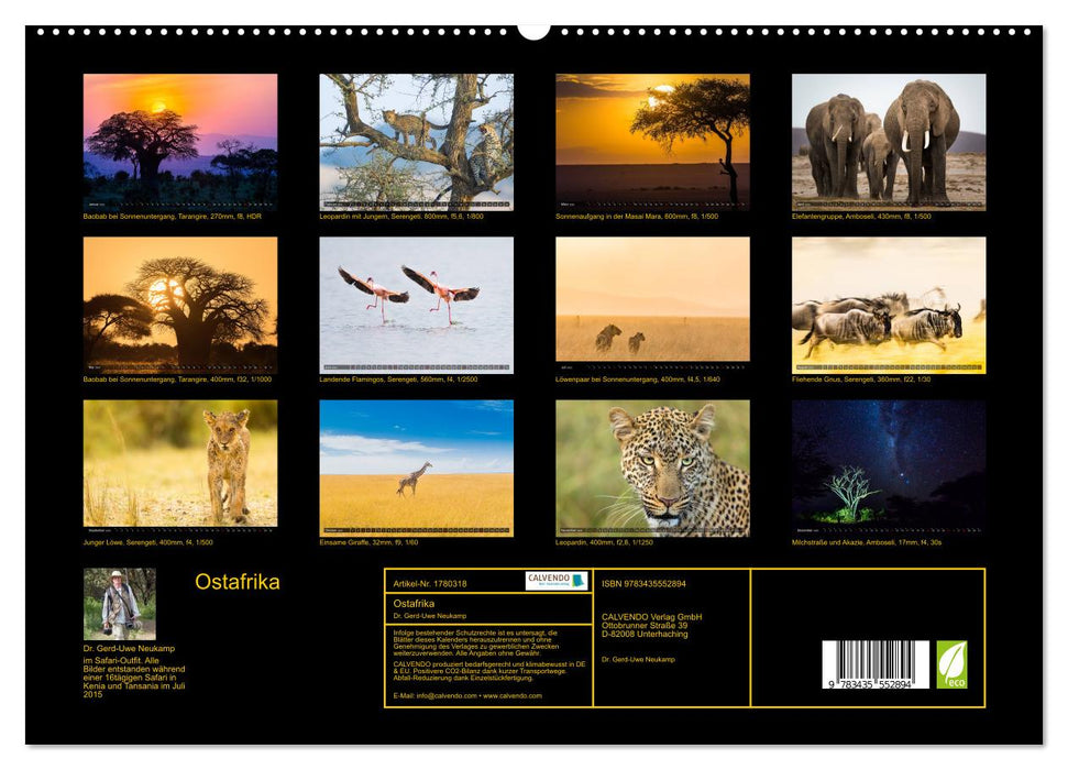 Ostafrika (CALVENDO Premium Wandkalender 2025)