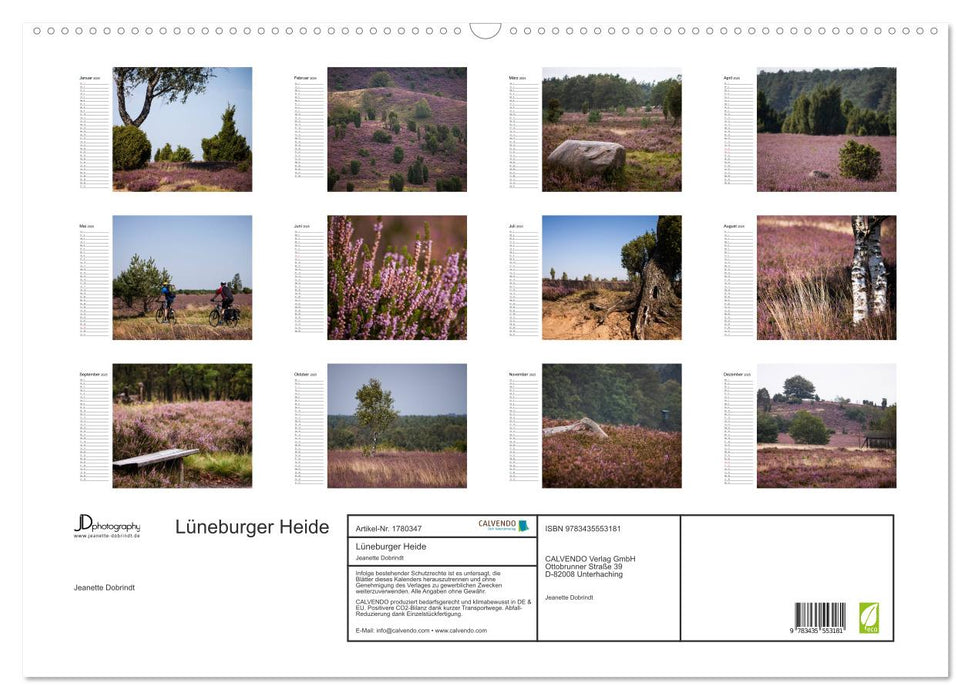 Lüneburger Heide (CALVENDO Wandkalender 2025)