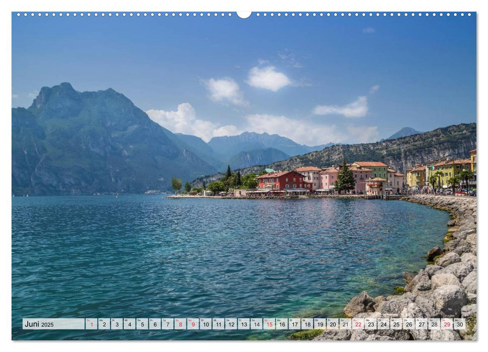 WUNDERBARER GARDASEE Riva del Garda und Torbole (CALVENDO Premium Wandkalender 2025)