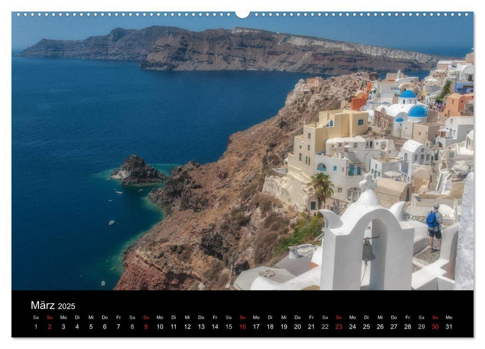 Zauberhaftes Santorin (CALVENDO Premium Wandkalender 2025)