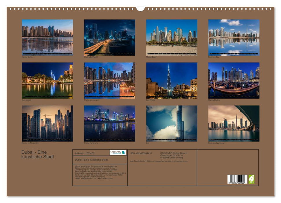 Dubai - Eine künstliche Stadt (CALVENDO Wandkalender 2025)