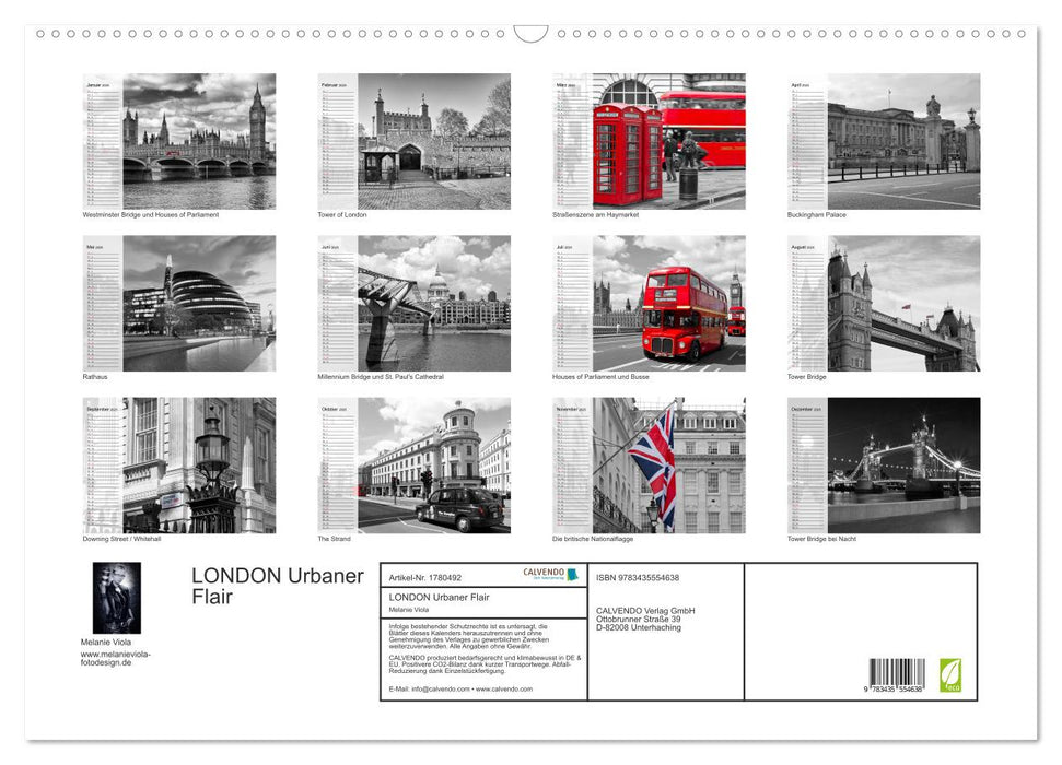 LONDON Urbaner Flair (CALVENDO Wandkalender 2025)