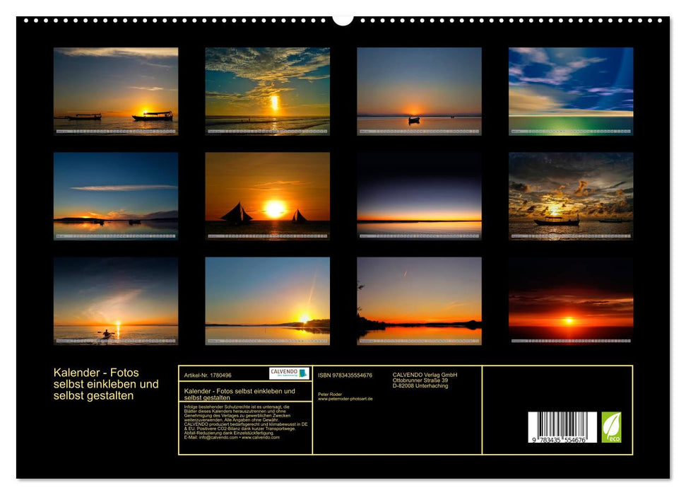 Kalender - Fotos selbst einkleben und selbst gestalten (CALVENDO Premium Wandkalender 2025)