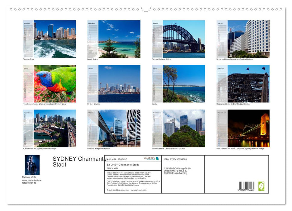 SYDNEY Charmante Stadt (CALVENDO Wandkalender 2025)