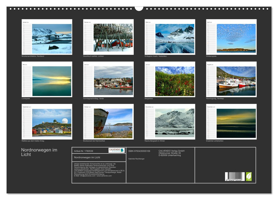 Nordnorwegen im Licht (CALVENDO Wandkalender 2025)