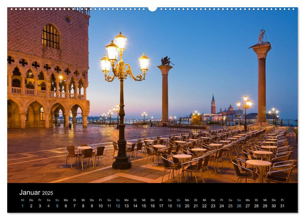 Venedig bei Nacht 2025 (CALVENDO Premium Wandkalender 2025)