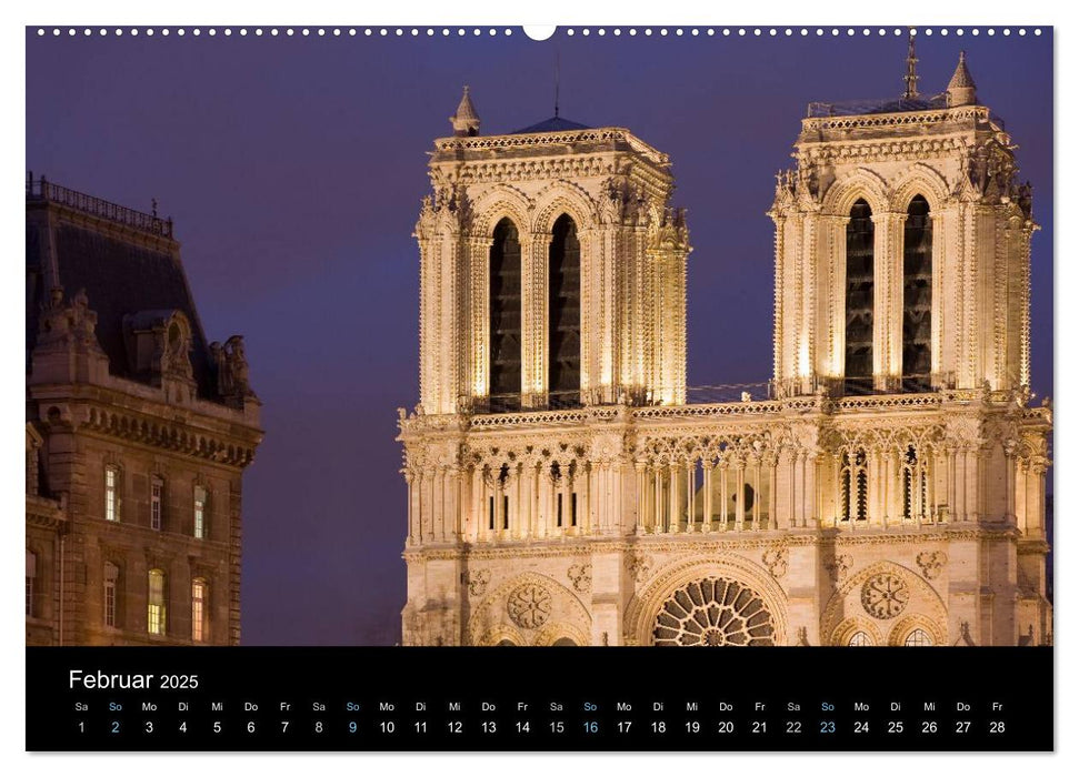 Paris bei Nacht 2025 (CALVENDO Premium Wandkalender 2025)