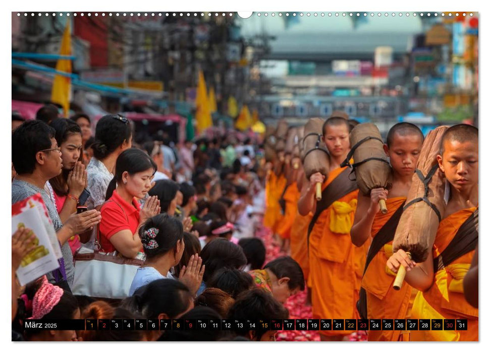 Buddhistische Mönche - das Leben für Buddha (CALVENDO Premium Wandkalender 2025)