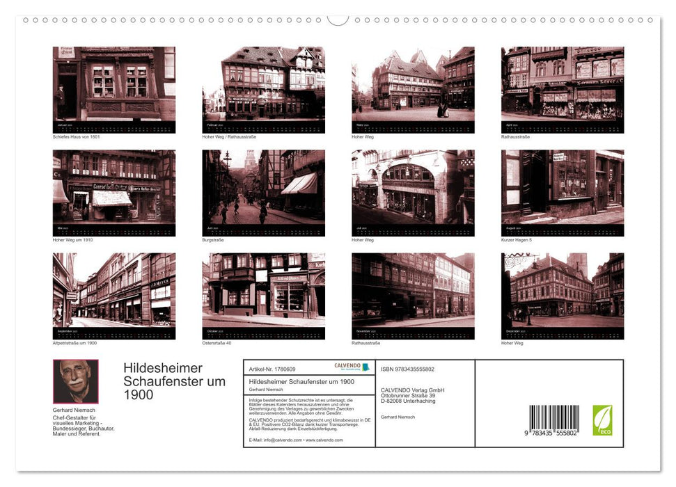 Hildesheimer Schaufenster um 1900 (CALVENDO Premium Wandkalender 2025)