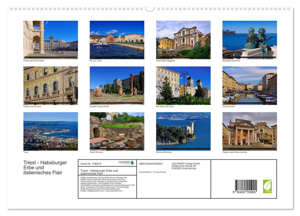 Triest - Habsburger Erbe und italienisches Flair (CALVENDO Premium Wandkalender 2025)