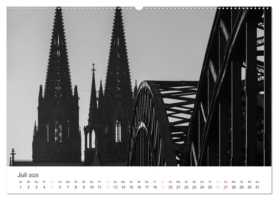 Köln - monochrome Ansichten (CALVENDO Premium Wandkalender 2025)